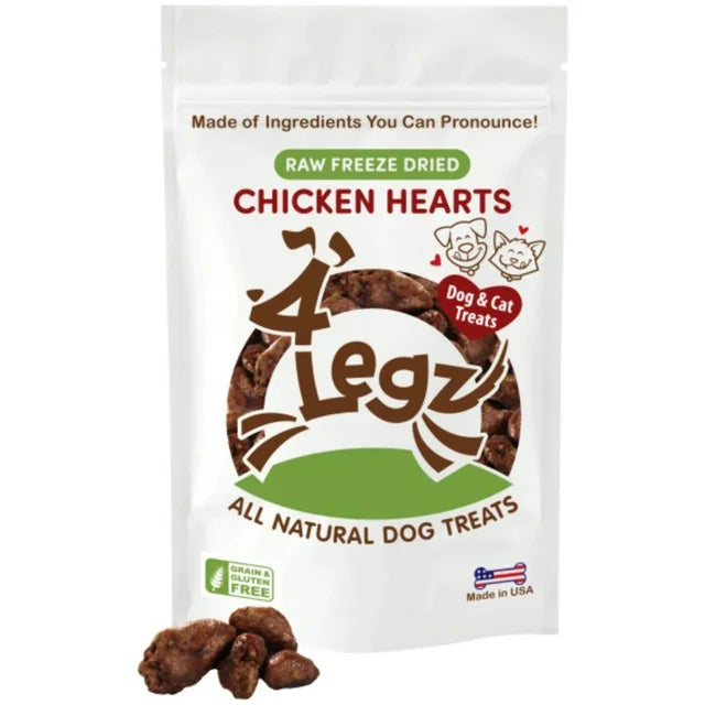 4Legz Freeze Dried Chicken Hearts Dog Treats